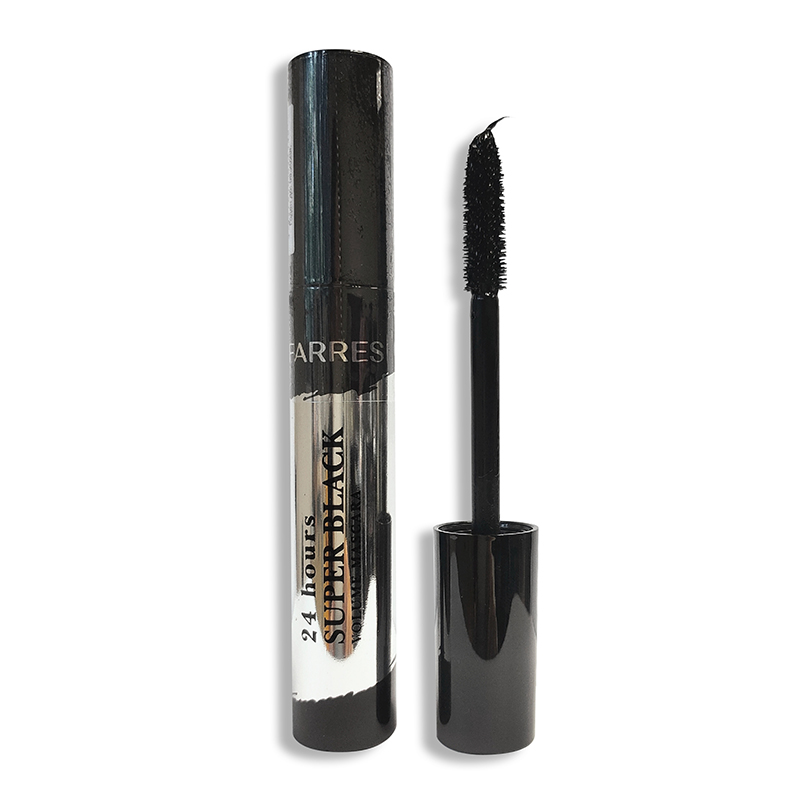 Тушь водостойкая черная для ресниц Super Black Volume